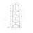 Corner 4-Tier Etagere Bookcase, Modern Design For Office And Bedroom, Space-Saving Storage Solution