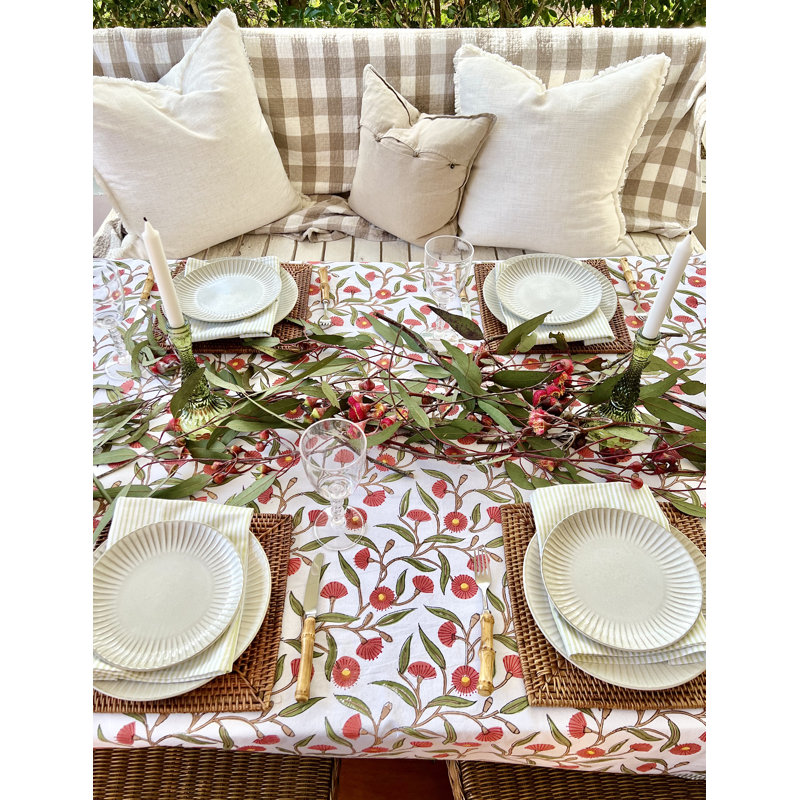 Red Flowering Gums Tablecloth, 108" L x 70" W