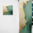 Gold And Green Paint Fusion II - Modern Curtain - Velvet Room Darkening - 1 panel-107826660