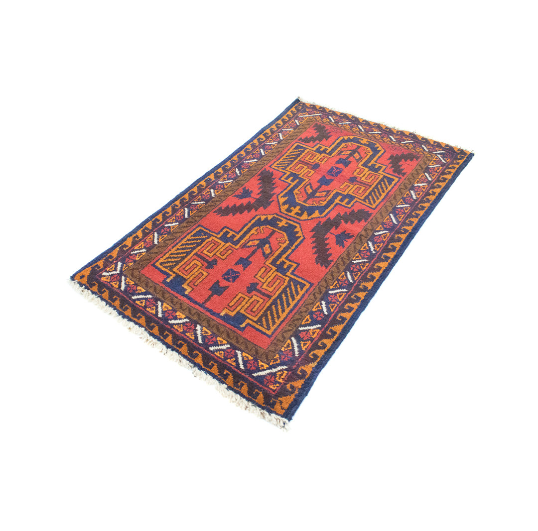 Hand Knotted Wool Red Indoor/Outdoor Rug