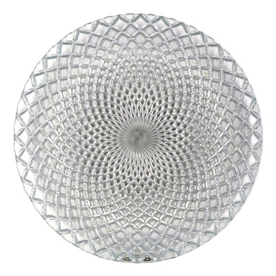 Assiette plate en verre doré Pina