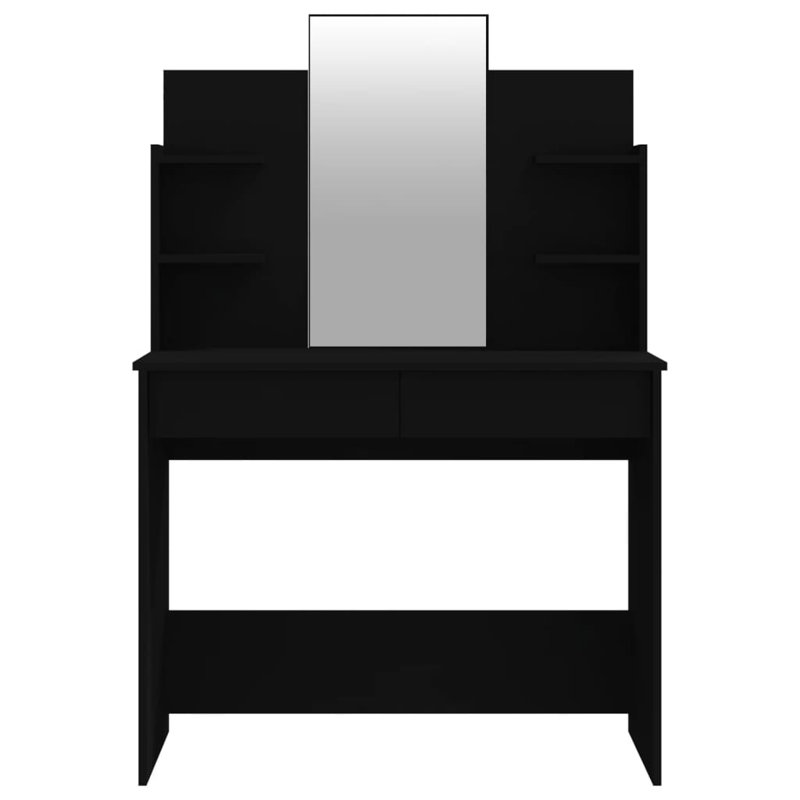 Sartell Dressing Table with Mirror, Black