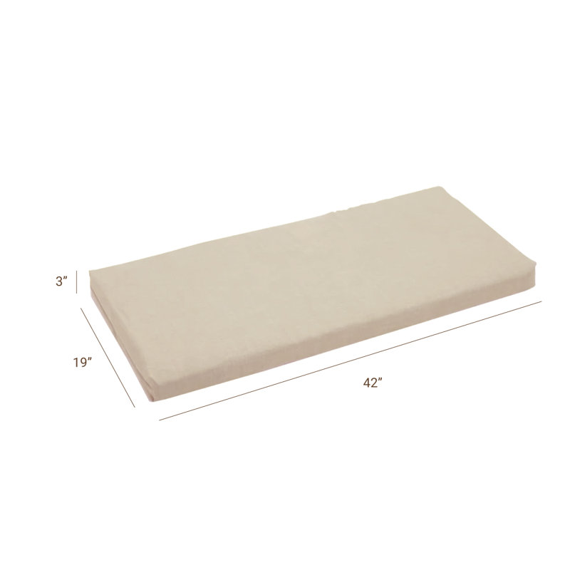 Coussin de siège d'extérieur, Beige, 57 po x 19 po
