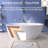 Gloss White Acrylic Freestanding Classic Oval Shape Bathtub