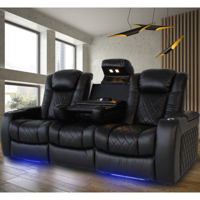 Valencia Tuscany Xl Home Theater Seating | Premium Top Grain Italian Nappa 11000 Leather, Power Headrest, Power Lumbar Support, Power Headrest, Extra