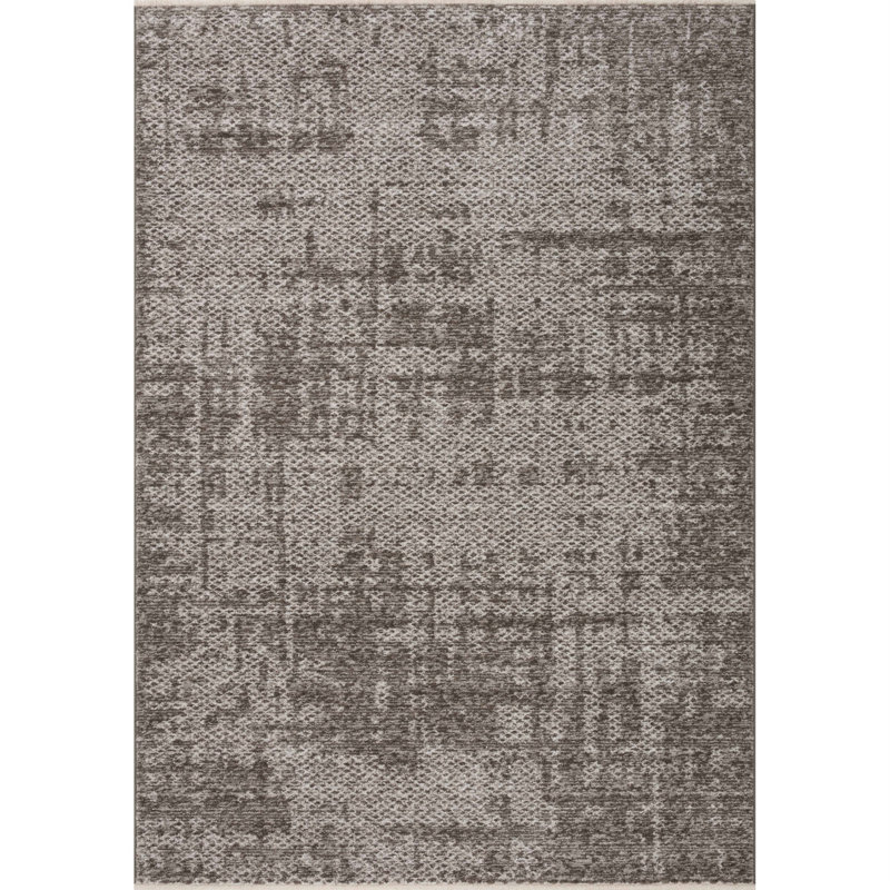 Tapis taupe / colombe abstrait Vance, Rectangle 2 pi 3 po x 3 pi 10 po