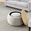 Repose-pieds de rangement rond en forme de table de bout et de repose-pieds 2 en 1-1183811