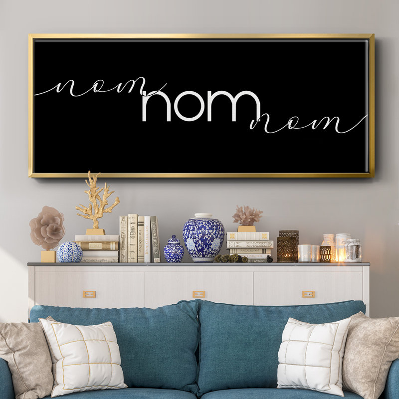 Nom Nom Nom - toile encadrée, H 20 po x l 50 po
