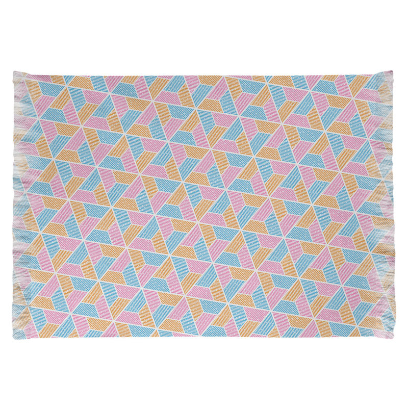 Tapis orange/bleu/rose de la surface trapézoïdale Mcguigan, Non