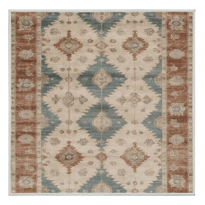 Machine Washable Overdyed Beige Area Rug