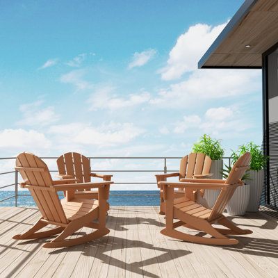Chaise Adirondack à bascule en plastique / résine Laguna (ensemble de 4)