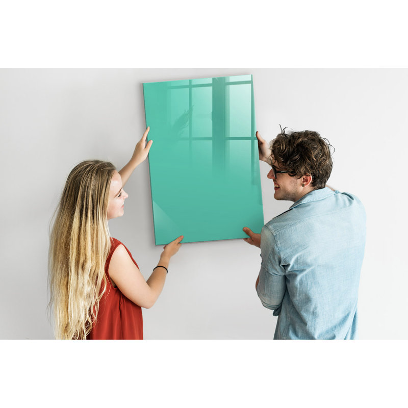 Magnetic Glass Dry Erase Board, Turquoise