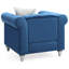 Fauteuil d'appoint en velours bleu marine Julianne-1593258122