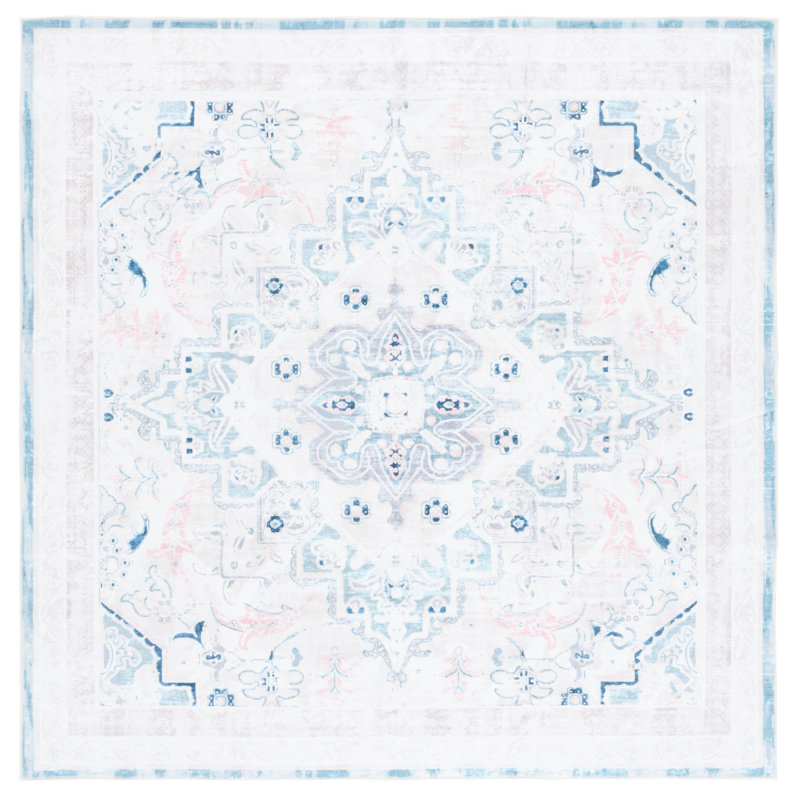 Tapis sud-ouest lavable à la machine Maritess, Carré 6 pi