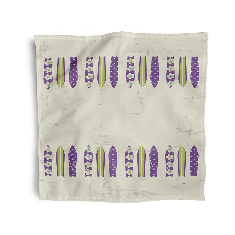 Leviner Polyester Square Napkin, Purple/Green