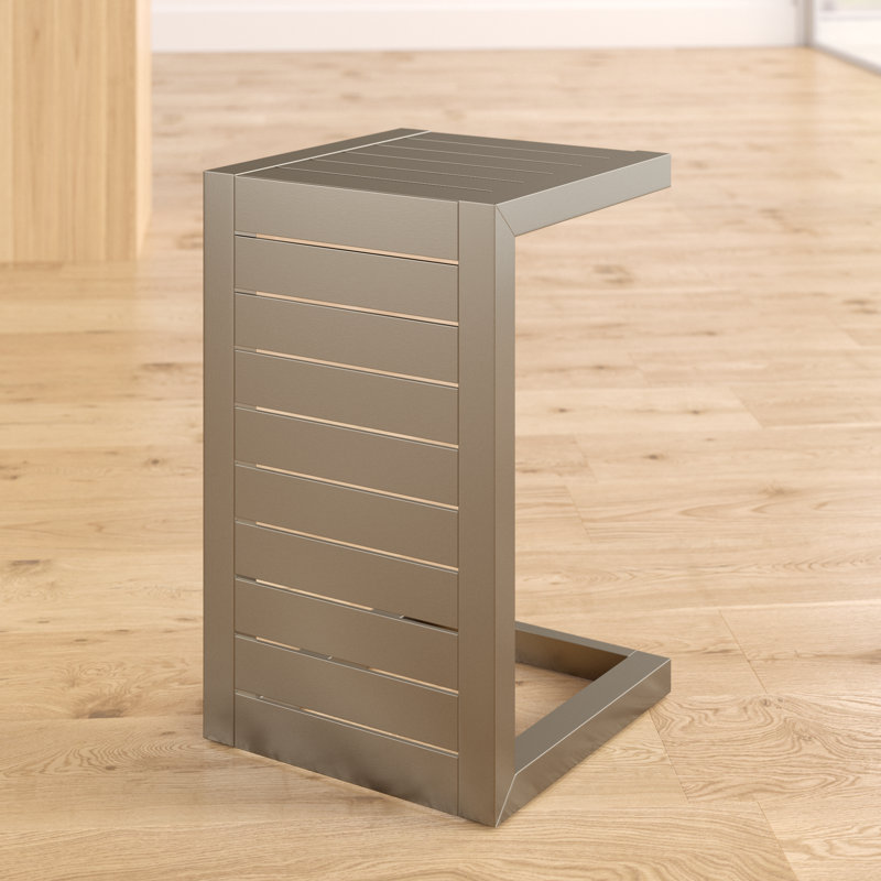 Antaqui End Table, Silver/Aluminum