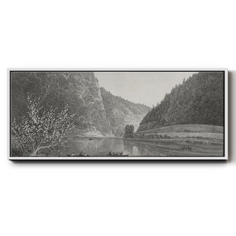 Delaware Water Gap- Framed Canvas, 24" H x 60" W