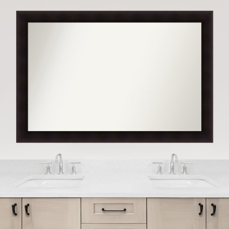 Miroir mural Jillissa, Rectangle, Noir, 34,75 po x 51,75 po