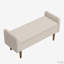 Banc de rangement avec repose-pieds en lin-1978730240