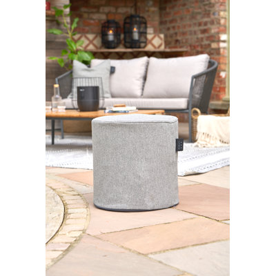 Cosipouf 45cm Wide Round Chevron Pouffe Ottoman