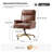 Heeg Transitional High-Back Genuine Leather Executive Office Chair with Nailhead Trim and Tilting Function-117302344