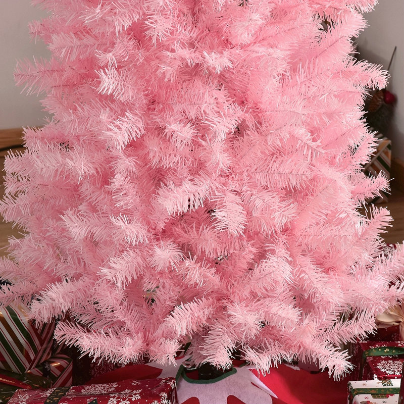 Sapin de Noël artificiel mince de 7 pi avec 818 pointes de branches réalistes et non éclairées