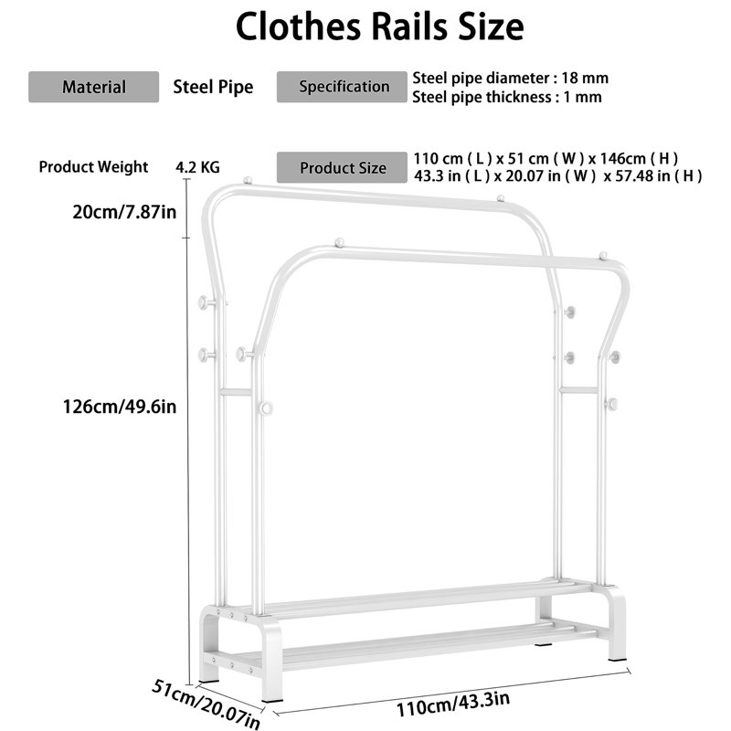 Agata 279.4cm Clothing Rack