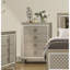 Glacieuse commode 1 pièce 4 tiroirs pieds de luxe en acrylique