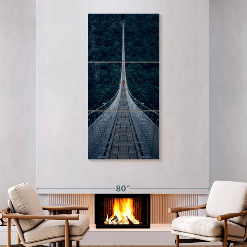 Geierlay Suspension Bridge, 75" H x 36" W