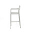 Ensemble de 2 tabourets d'extérieur avec cadre en aluminium antirouille 29,50 po d'extérieur, argent