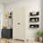 Multifunctional Metal Pantry With 2 Shapely Doors, Lock, 4 Adjustable Shelves
