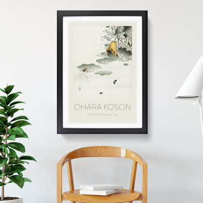 Frog & Tadpoles by Ohara Koson - Single Picture Frame Print