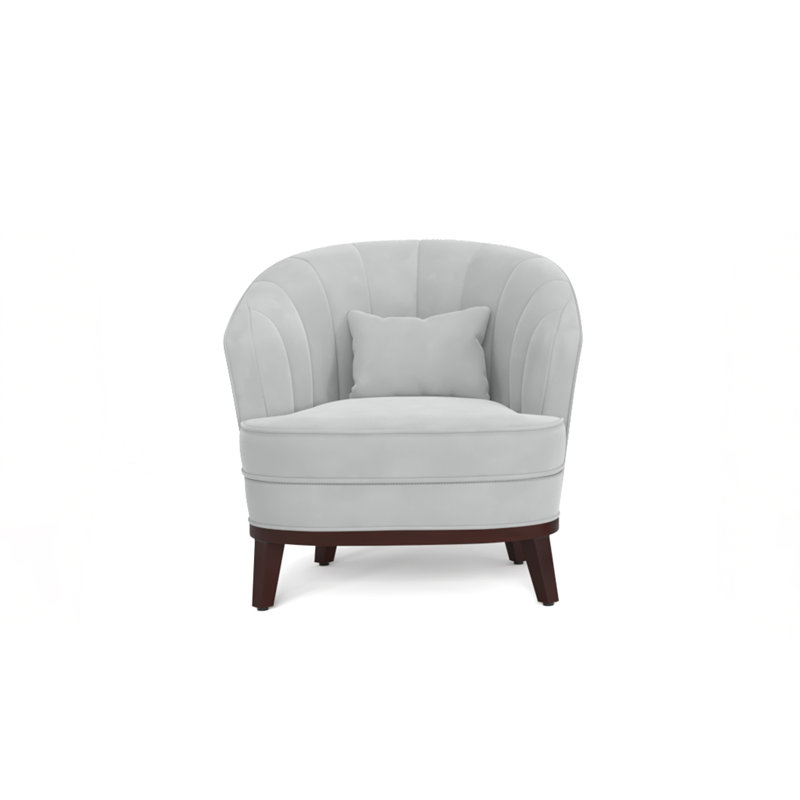 Fauteuil d'appoint rembourré Ava, gris, Gris clair