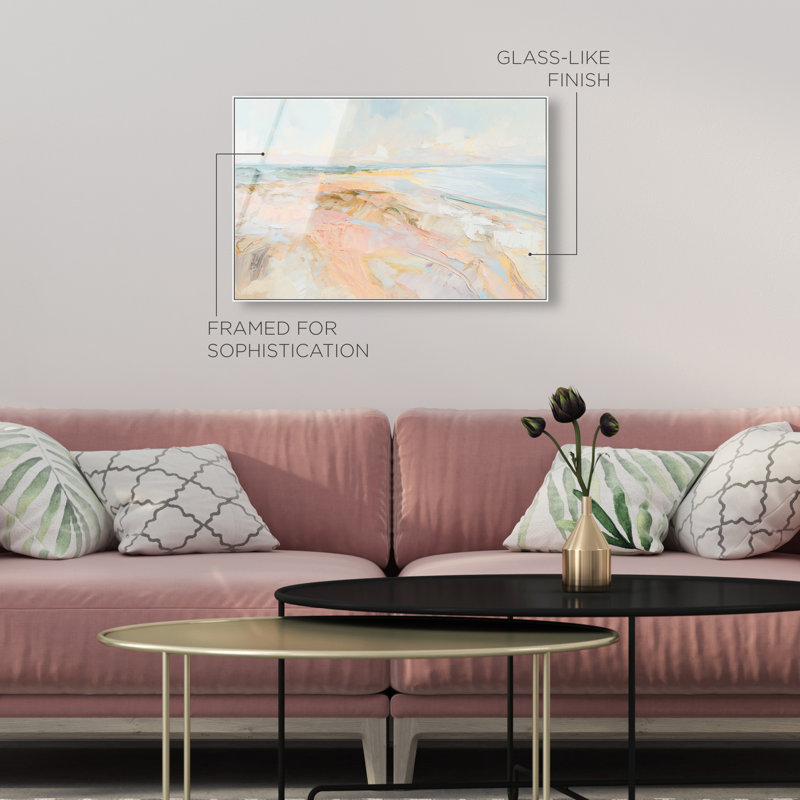 Tidal Borderland I High-Gloss Frameless Acrylic Glass Wall Art Abstract Print by Oliver Gal, Ready to Hang, 15 x 10