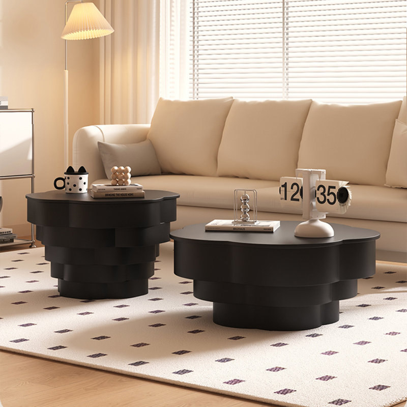 Cream wind creative petal cloud coffee table, Black