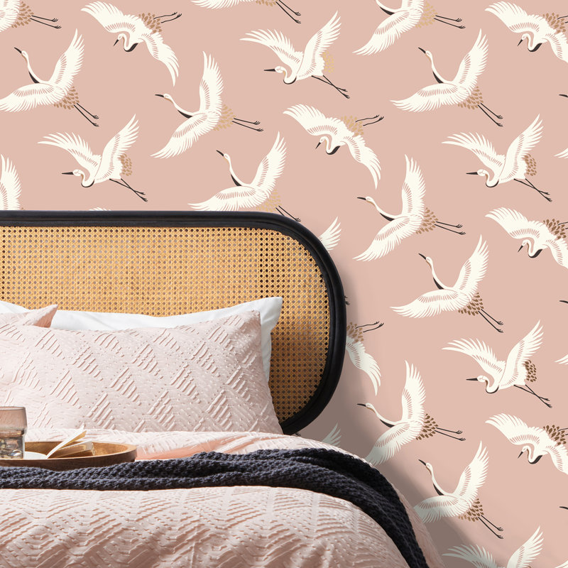 Papier peint Cosette Blush Cranes