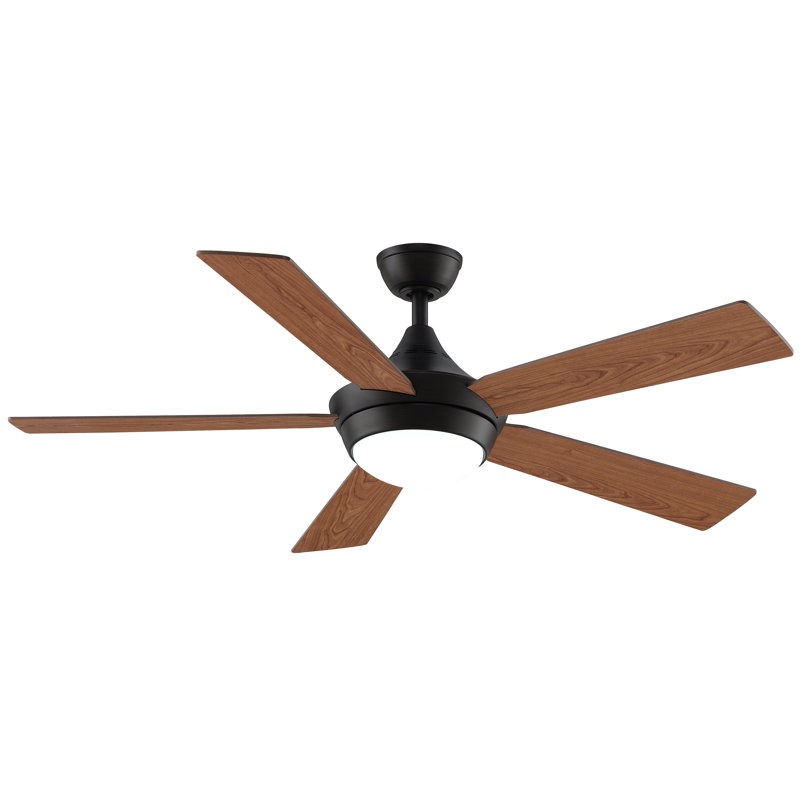 Celano v2 52 inch Indoor Ceiling Fan with LED Light Kit - Dark Bronze with Reversible Cherry/Dark Walnut blades, Dark Bronze