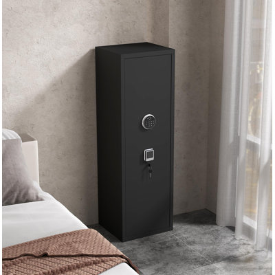 Large Gun Safe Cabinet With 3 Pistol Pouches, Heavy Duty Biometric Fingerprint Lock, Rifle Gun Safe With Adjustable Stand, Detachable Structure Gun Sa -  IRHOMA, GLJIR00065