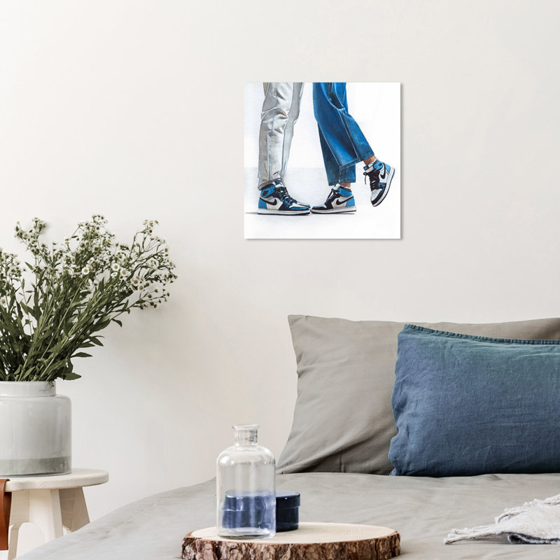 «A Cool Couple» sur toile, L 12 po x H 12 po x P 0,8 po