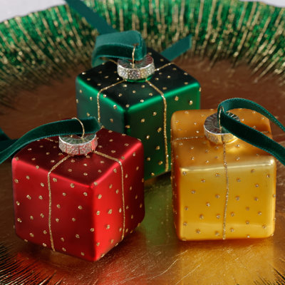 Ornement de Noël en verre 2 po
