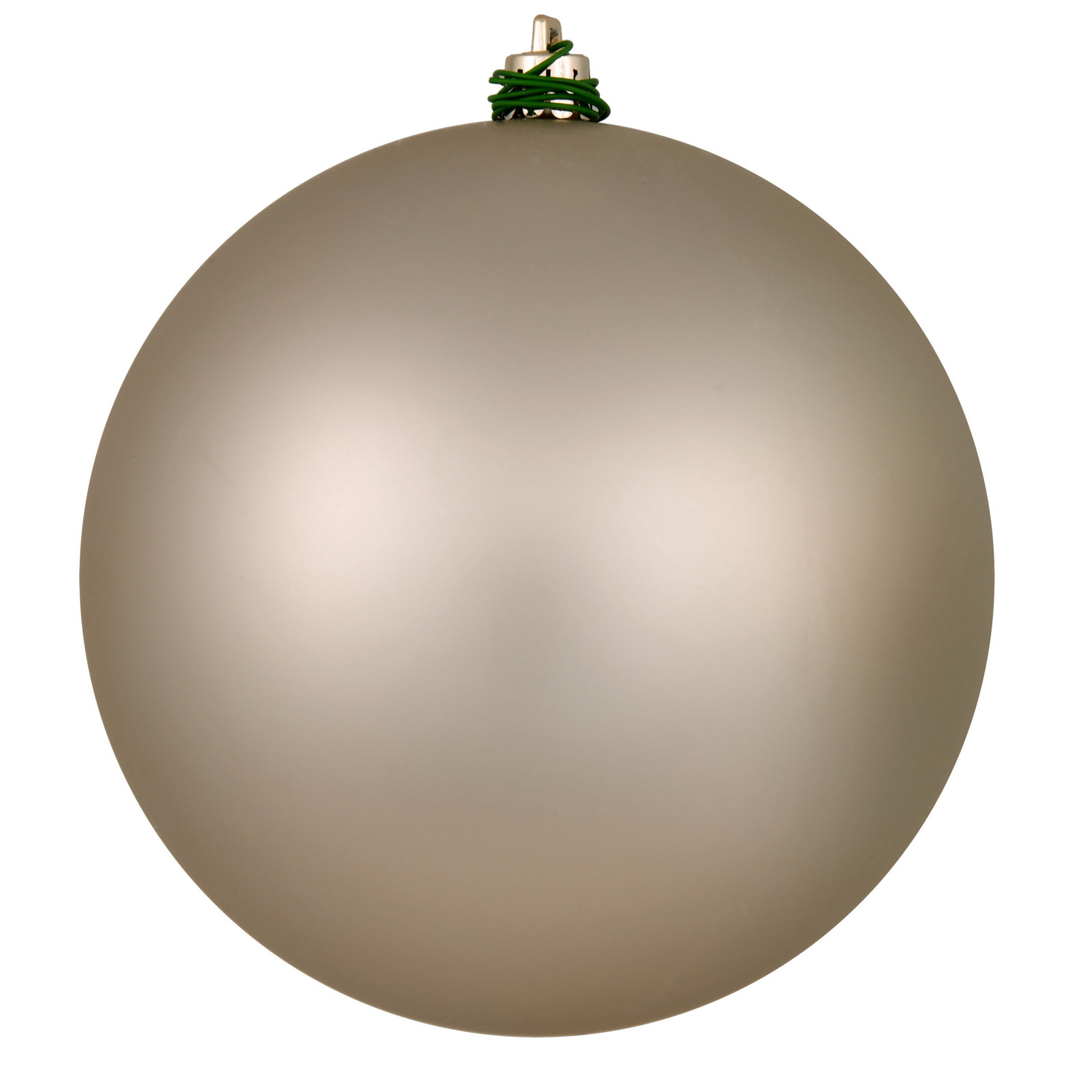 Holiday Décor Ball Ornament, 2.75" H x 2.75" W x 2.75" D, Matte Oat