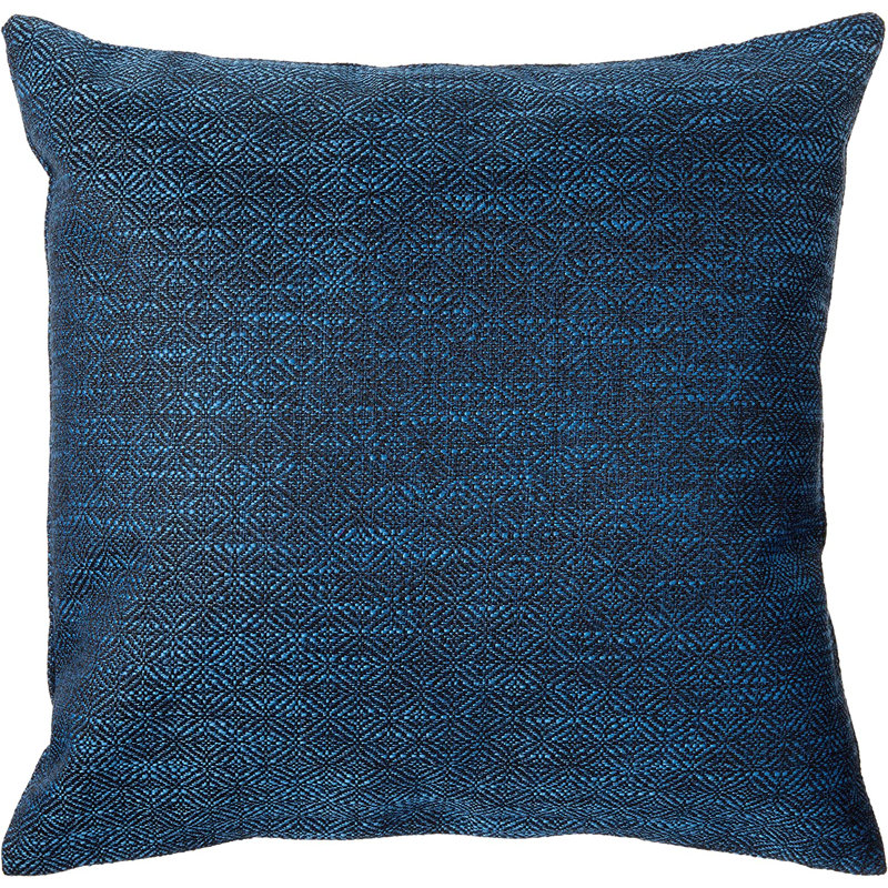 Chenille Diamond Weave Pattern Square Throw Pillow, Pillow Cover Only - No Insert, Navy