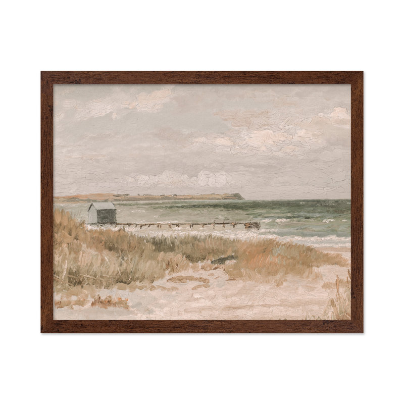 Maison de plage, Poster, 16"H x 20"W, Brown Framed