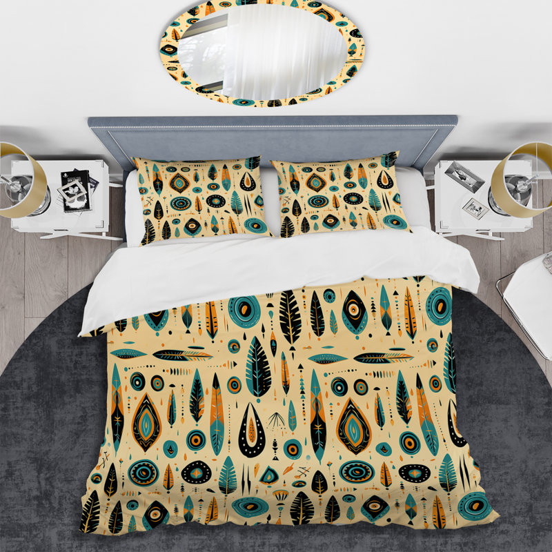 Literie Nomadic Treasures Boho, Housse de couette pour très grand lit et 2 très