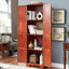 Armoire 8 portes avec 4 tablettes, cerise, ajoute du charme à la décoration intérieure