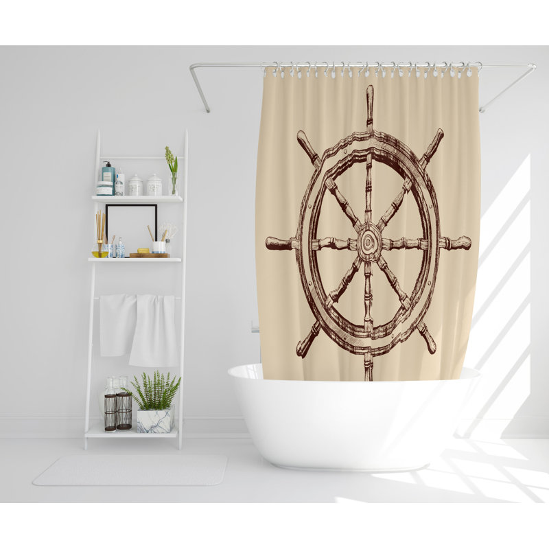 Michael 2 Piece Polyester Shower Curtain Set, 168cm H x 168cm W