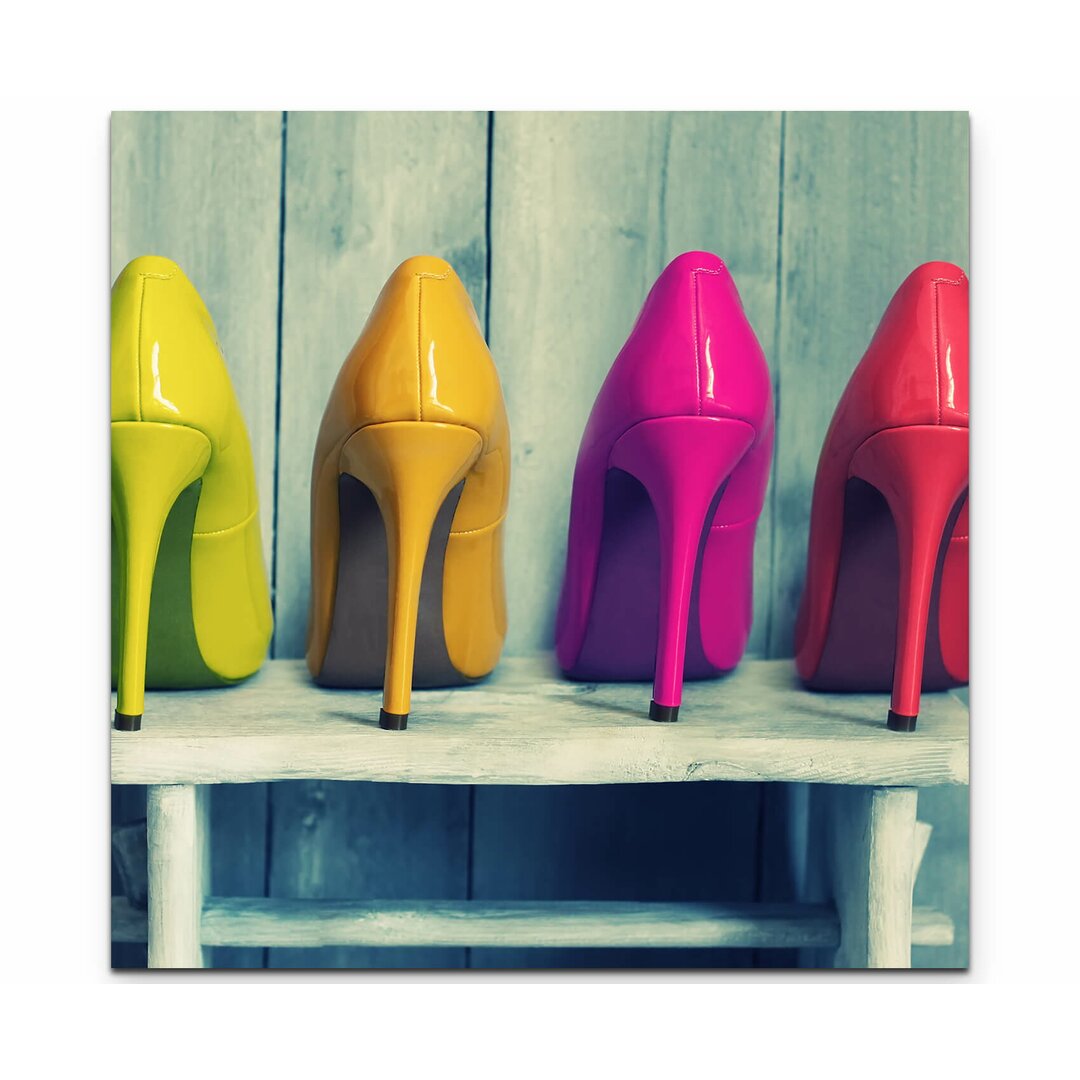 Leinwandbild Bunte High Heels