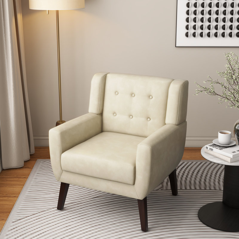 Fauteuil d'appoint Jaqueze, Crème