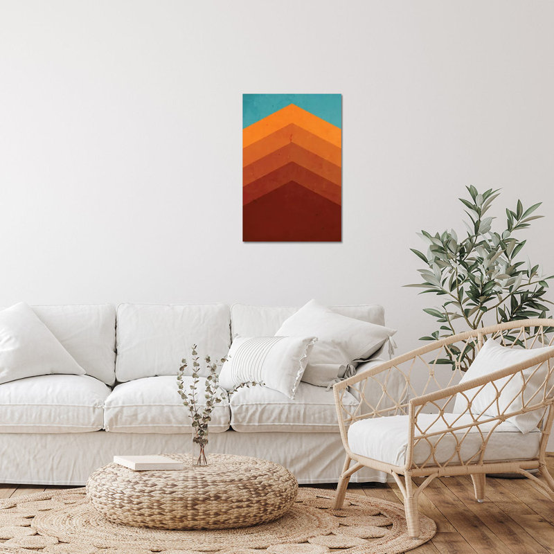 «Abstract Mountain Sunrise II» par Jay Stanley - impression non encadrée, H 24 po x l 16 po x P 0,25 po