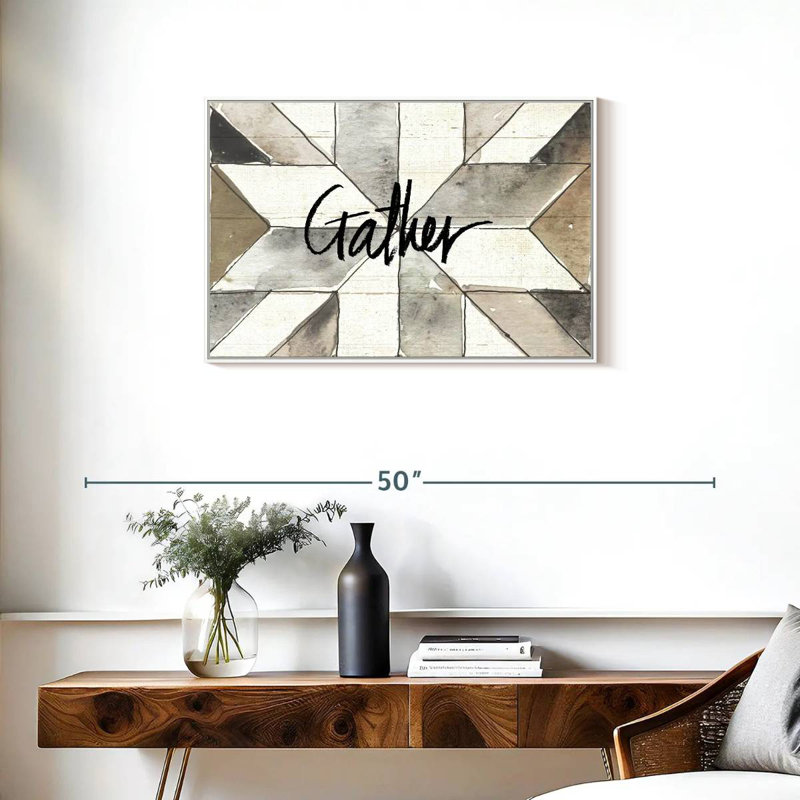 Farm Memories Gather, Cadre flottant blanc, 31 po x 21 po